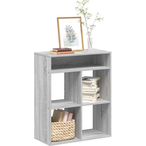 Bücherregal Grau Sonoma 66x31x80 cm Holzwerkstoff