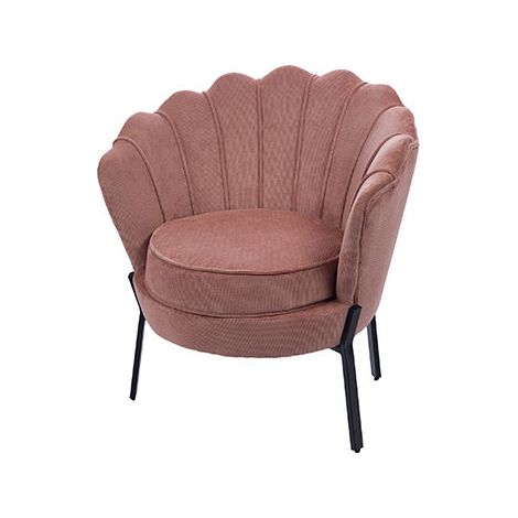 Amadeus - Fauteuil en tissu rose Madeline (1/5)