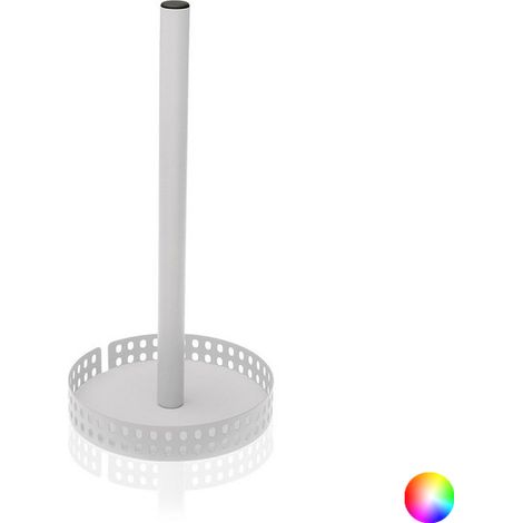 Portarotolo supporto carta da cucina in metallo 14,5x14,5x29 bianco sari (1/4)