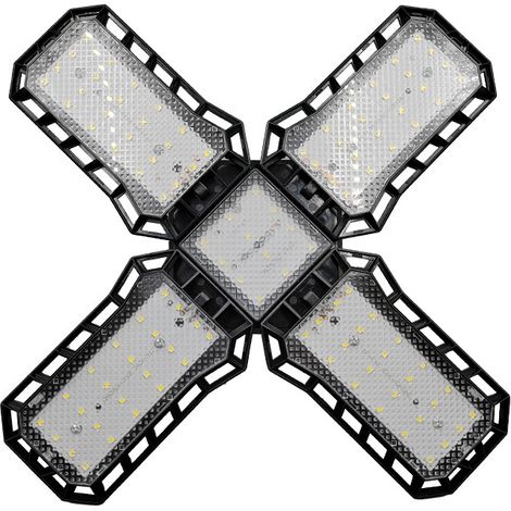 Eclairage LED Garage 1 Pièces 60W, Lampe Plafonnier LED Garage avec 4+1 Panneaux (1/3)