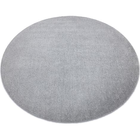 Modern washing carpet LATIO 71351060 circle silver grey round 80 cm