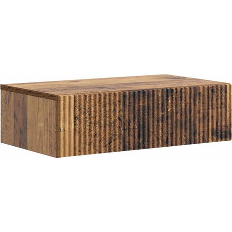Wandmontierter Beistelltisch Altholz 59 x 34,5 x 17 cm vidaXL