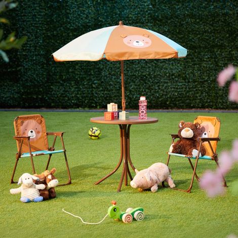 Kids' 4-Piece Outdoor Furniture Set with Parasol (1/5)