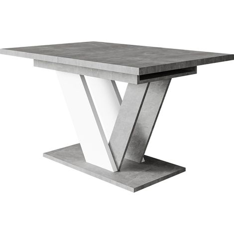 Table Goodyear 131, Béton, 76x80x120cm, Allongement, Stratifié (1/5)