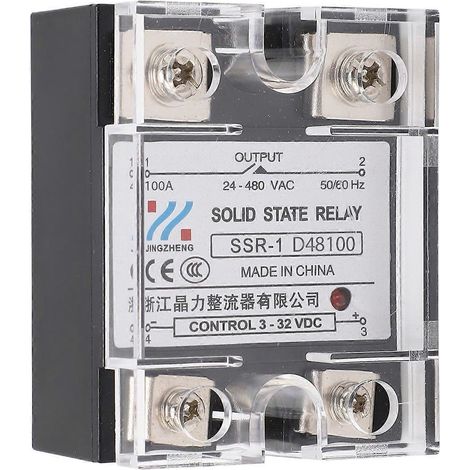 DC/AC-Halbleiterrelais 100 A, elektromagnetisch unempfindliches SSR-Modul für Straßenbeleuchtung 24‑