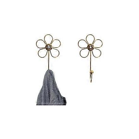 Ensemble de crochets muraux décoratifs en forme de fleurs pour suspendre foulards, serviettes, clés (1/5)