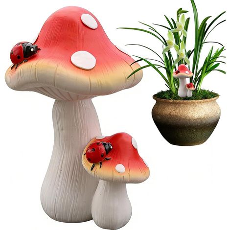 Pilz Statue Dekoration für Blumenbeete dekorative