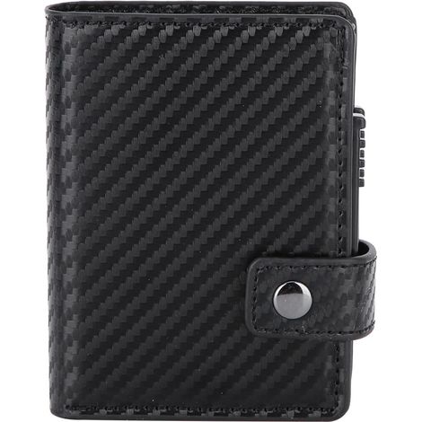 Portefeuille double carte mode anti-RFID étui portefeuille cartes de crédit motif crocodile noir