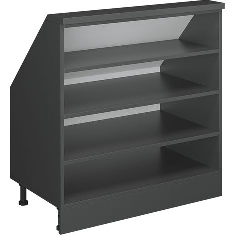 Mobile sottotetto Rion, Antracite, 80 x 81.6 cm con 4 scomparti, Vicco (1/5)