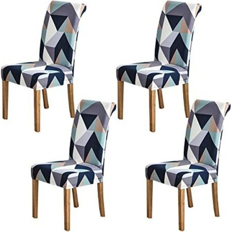 Set of 4 removable and washable stretch chair covers for hotels, restaurants, kitchens, wedding parties and Magic Grids