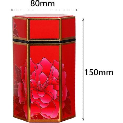 Boîtes à thé en vrac, boîtes de rangement pour thé, café et sucre, lot de 2 pour le plan de travail de la cuisine-15cmx8cmx8cm-Flower