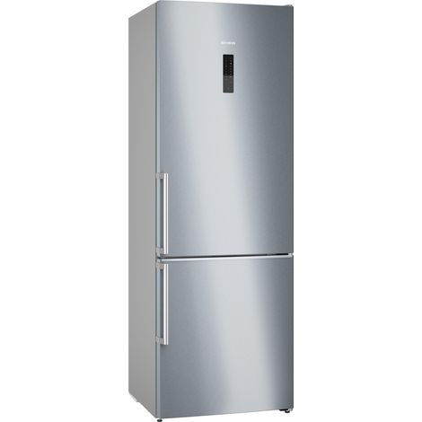 Siemens iQ500, Freistehende Kühl-Gefrier-Kombination mit Gefrierbereich unten, 203 x 70 cm, Edelstahl antiFingerprint KG49NAIBT (1/5)