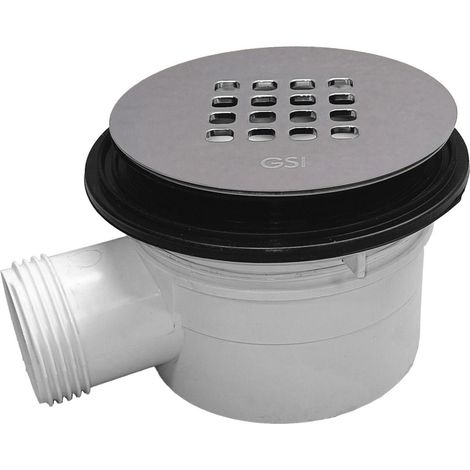 Bonde de receveur de douche, dia. 90 mm, DN40, bas, couvercle cenere mat