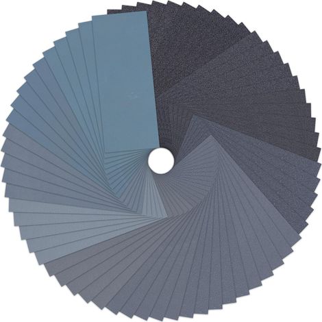 Lot de 70 Papier de Verre, Papier Abrasif Carrosserie Fin 120-3000 Sandpaper Papier à Poncer Pour Métal, Voiture, Bois, Pierre, Vernis, Verre 23 x 9,5 cm (1/5)