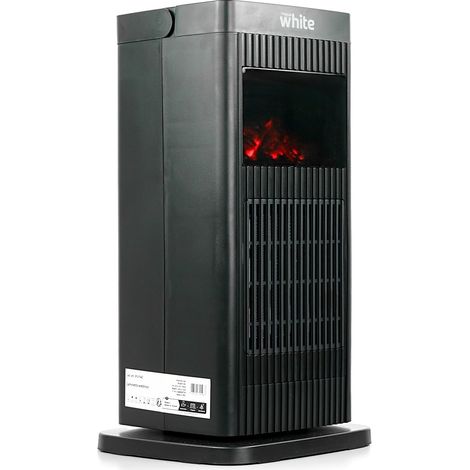 White- Stufa Elettrica Basso Consumo 230v, Stufetta Elettrica Con Led Effetto Camino Fiamma 3d, Riscaldamento Elettrico Potenza Regolabile 900-1500w (1/5)