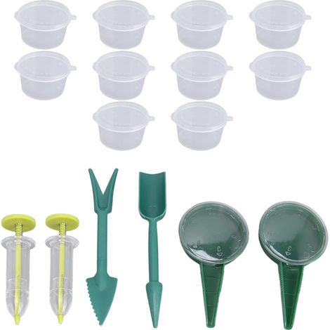 Mini distributeur de graines de semis en plastique pour faciliter la plantation au jardin, idéal pour les amateurs de jardinage. (1/5)