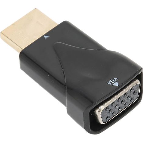 Adaptateur convertisseur d'interface multimédia haute définition vers VGA mâle-femelle, adapté aux ordinateurs de bureau et portables. (1/5)