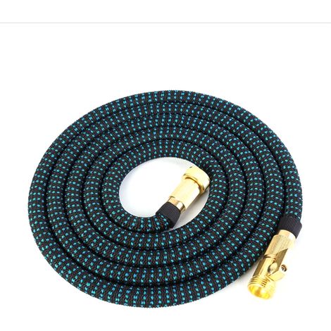Tuyau d'arrosage extensible 15m avec pistolet, flexible et résistant, idéal pour jardin et nettoyage voiture (1/5)