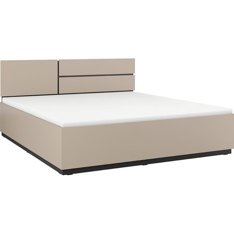 Letto matrimoniale con base Lilia talpa 180x200cm