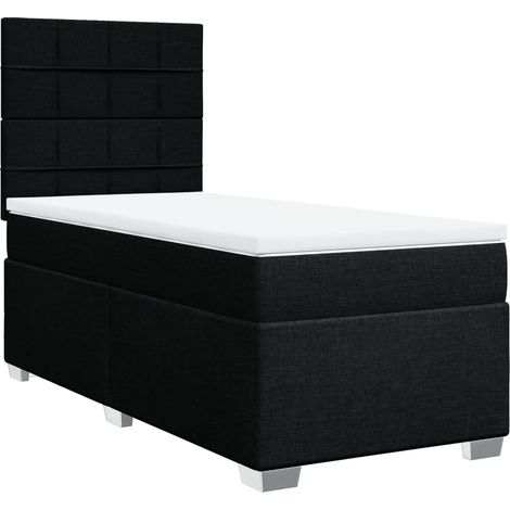 Maison Exclusive - Giroletto a Molle con Materasso Nero 80x200 cm inTessuto