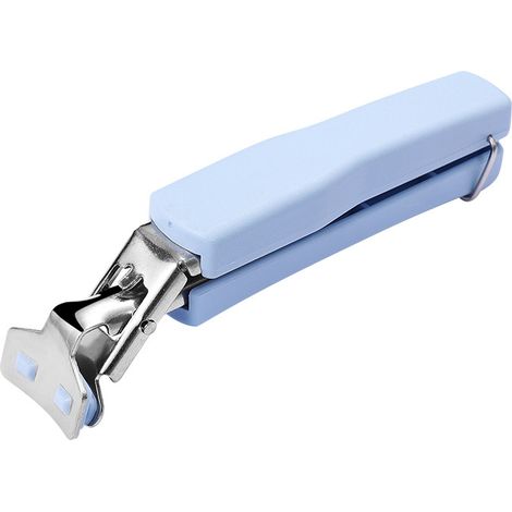 Pinze da cucina monoblocco, pinze gourmet in acciaio inox antiscottatura per piatti caldi (blu) (1/3)
