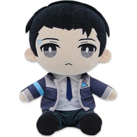 Peluche Android Cyberpunk / Coussin Doux sur le Thème Détective / Cadeau en Peluche Personnage Futuriste (1/5)