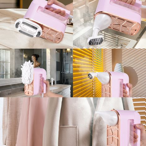 Fer à repasser vapeur multifonction 1200 W, capacité 120 ml, portable, défroisseur, défroisseur, nettoyeur vapeur pour vêtements, tissus, meubles et miroirs de cabine de douche (1/2)