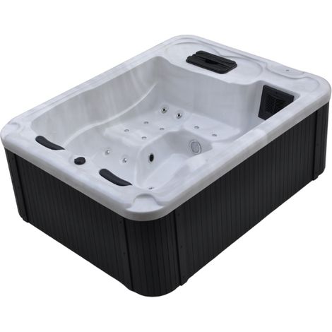 Bestway Spa acrylique rectangulaire 3 personnes 10 jets eau 14 jets air