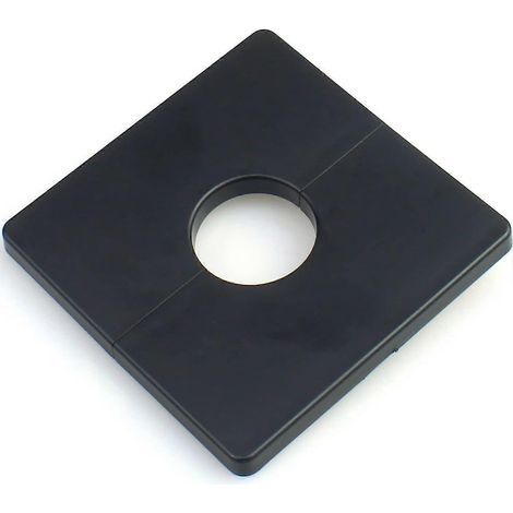 Lot de 2 plaques de finition carrées autocollantes en ABS de 2,5 cm (1 pouce) pour robinetterie et tuyaux d'eau. Accessoires de décoration. (1/4)
