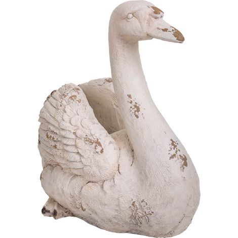 Macetero cisne decorativa de magnesio 51x35x48 (1/5)
