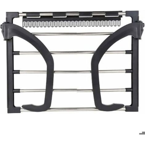 Étendoir à linge pour radiateur portable tube circulaire petit format noir 32 x 40 cm LKBD (1/4)