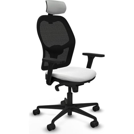 Piqueras y Crespo 3D036N2 Chaise de bureau blanc ergonomique (1/3)