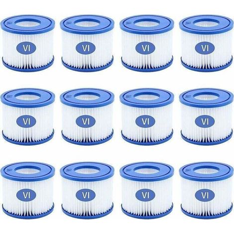 Lot de 8 cartouches filtrantes pour piscine de type VI pour Bestway taille 6-58323 (1/4)
