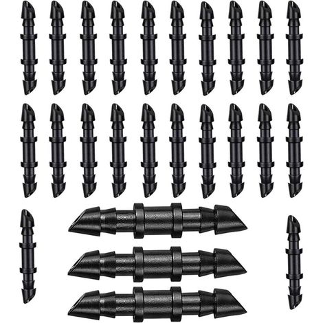 100 Stück Rasenbewässerungs-Anschlussstücke für 1/4"-Tropfschläuche,