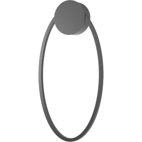 Applique led redo group leo 01 3295 3296 3294 cct dimmerabile 3 step, finitura metallo nero