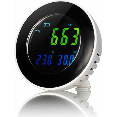 Monitor calidad aire Bresser INV blanco CO2 temperatura humedad