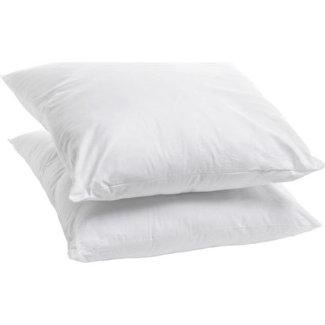 Lot de 2 Oreillers Coton Bio - Confort moelleux - 60x60cm (1/2)