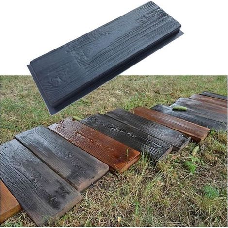 Carrelage,Moule à béton Imitation bois,pour fabrication de chemins,ciment,brique,pavé -B (1/4)