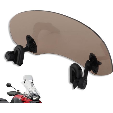 Pare-Brise de Moto, 285 x 125 mm/11,2 x 4,9 Pouces Pare-Brise à Clip réglable Universel Déflecteur de Vent d'extension de Moto pour Accessoires de Pare-Brise (1/5)
