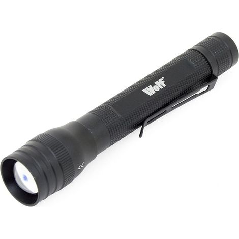 1w LED Rechargeable Torch Wolf 120lm Waterproof Flashlight for Camping, Hiking & Outdoor Activities