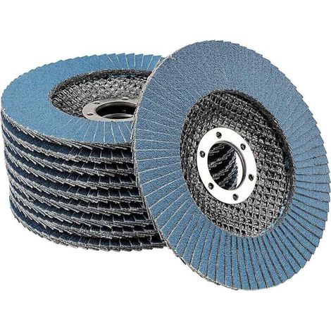 10 Lamellenscheiben 115 mm x 22,2 mm Körnung 80 Lamellenscheiben Schleifscheiben zum Entgraten, Entrosten, Polieren und Feinbearbeiten (1/5)