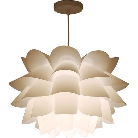 Assemblée Lotus Lustre plafond Suspension Abat bricolage Puzzle Lumières Abat-jour moderne Chambre Ameriacan Nord de style européen (1/4)