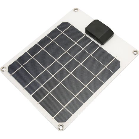 Mini panneau solaire USB 6W 5V IP67 étanche, monocristallin, module solaire compact pour la randonnée (blanc).
