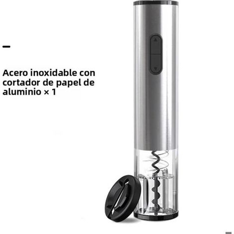 Ouvre-porte électrique argenté avec coupe-film et tournevis pour bouteilles de vin, accessoires de cuisine automatiques intelligents (1/5)