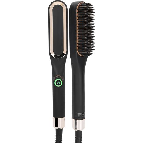Peigne lisseur de barbe électrique multifonctionnel, brosse lissante pour barbe pour hommes, prise 100-240 V