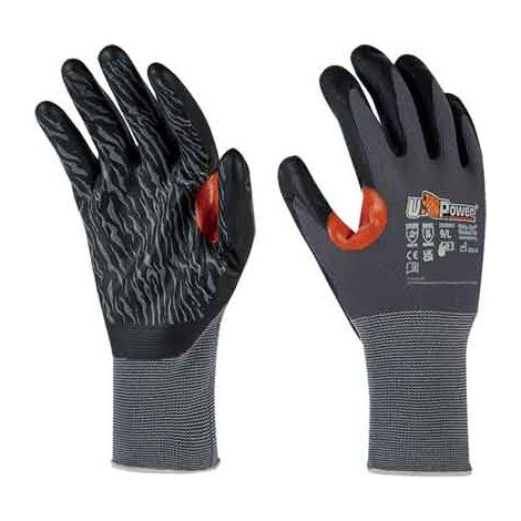 U-Power Kumba Guantes de taller Gris Nitrilo, Nylon, Spandex 1 pieza(s)