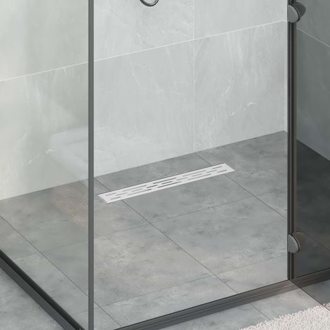 Duschabfluss mit Liniendesign Silber 60 cm Edelstahl 304