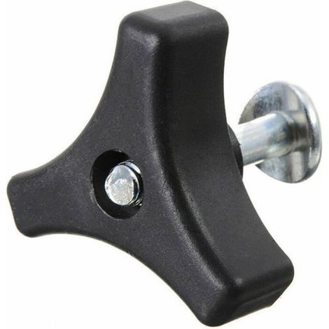 Ecrou A Oreilles - Vis A Bouton Poignee Triangulaire Pour Tondeuse A Gazon - 50 X 20 X 6 Mm - Noir Argent - 2 Pieces (1/4)