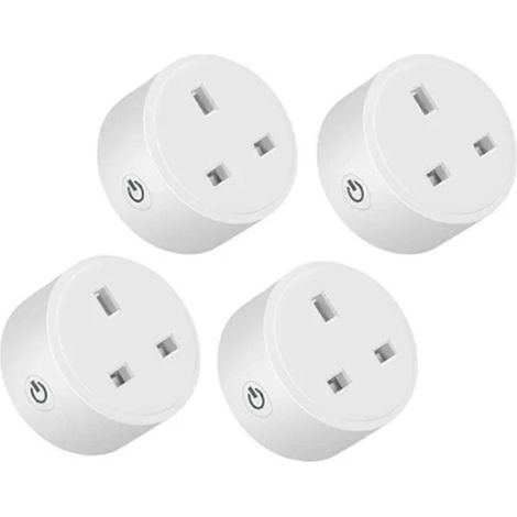 Lot de 4 prises intelligentes Tuya Zigbee 16A pour la maison, avec moniteur d'alimentation et montage DIY. (1/5)