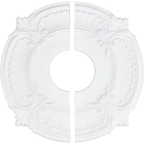 PU Ceiling Medallion Ceiling Cover Plate for Divided Lighting Medallion for Ceiling Fan Ceiling Medallion Hand Carved PU Ceiling Medallion with Flowers (1/5)